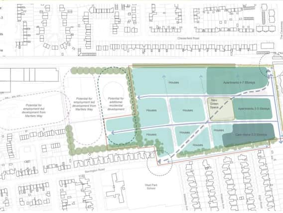 The architects drawing of the HMRC site redevelopment, which was shown at the consultation