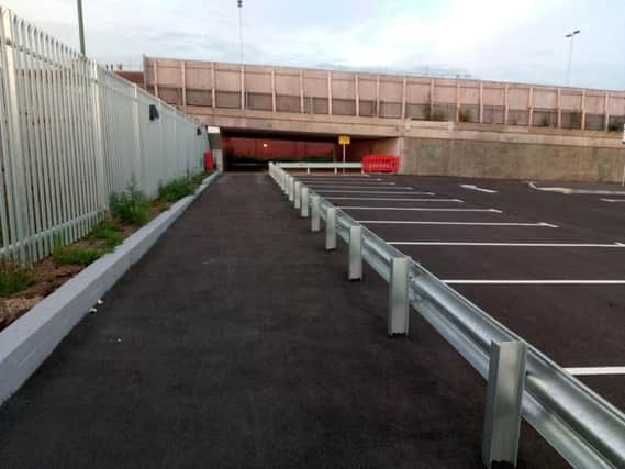 The new car park off Railway Approach and the path under Broadwater Bridge