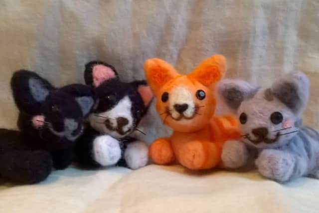 Felted animals made by Rosie Glow Arts and Crafts, a new exhibitor