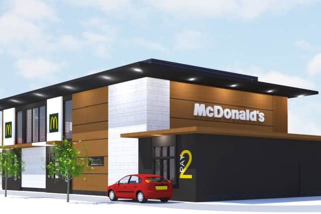 An artist's impression of how the new McDonald's will look