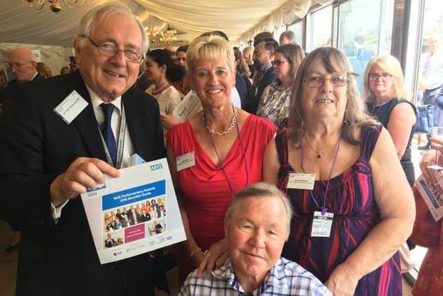 Worthing West MP Sir Peter Bottomley with parish nurse Julie Ward, centre, her husband Charlie and Jenny Bingham, one of Julies volunteers