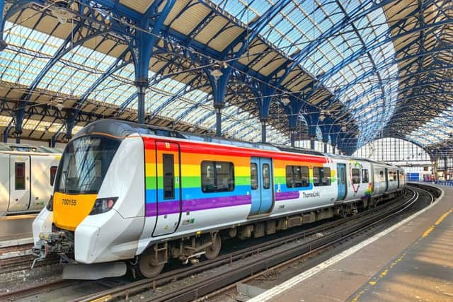 The Pride Thameslink train at Brighton - picture: Matthew Wilmhurst, GTR