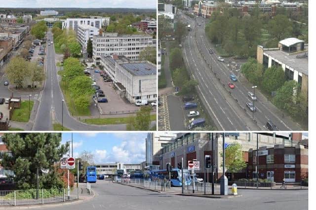 Areas included in the exciting designs for new-look public space in Crawley