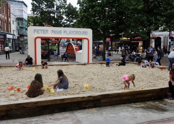 The sandpit in Worthing town centre