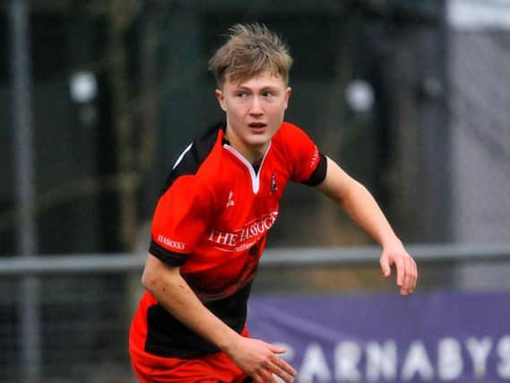 Horsham YMCA new boy Jake Lindsey in action for Hassocks last season. Picture by Steve Robards