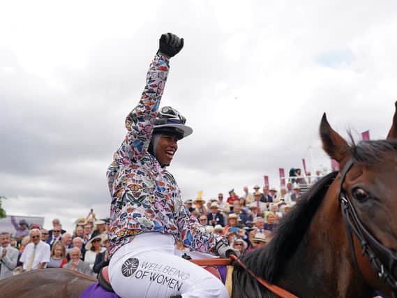 Khadijah Mellah celebrates her win on Haverland / Picture: Getty Images