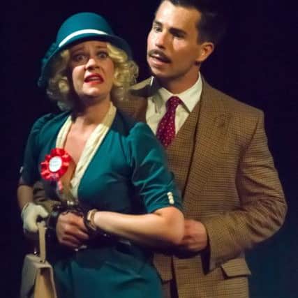 Anna Clarke and Oliver Mellor in The 39 Steps