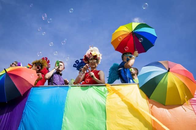 Parade goers during Brighton Pride 2018 on August 4, 2018   (Photo by Tristan Fewings/Getty Images) SUS-190731-170457001
