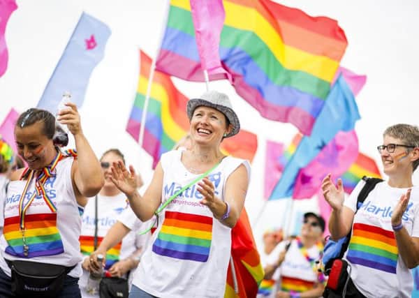 Participants in the Brighton Pride Community Parade on August 3. Photograph: Tristan Fewings/Getty Images