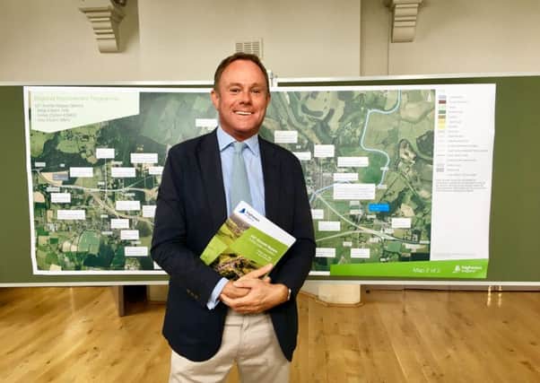 MP Nick Herbert at the launch of the public consultation of the Arundel Bypass, where six new routes have been proposed