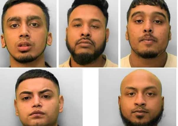 L-R Mohammed Rahat Alom, Mohammed Shah Rohim, Emad Uddin, Mejanoor Qureshi and Abu Sultan. Photo: Sussex Police
