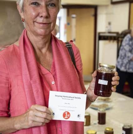 Janet Bowers with her prize-winning jam