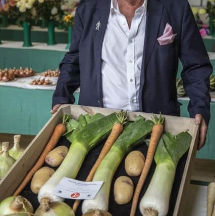Stephen Nightingale with his incredible vegetable collection