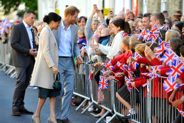 Harry and Meghan, Duke and Duchess of Sussex visit Chichester. Pic Steve Robards SR1825321 PPP-180410-105814003