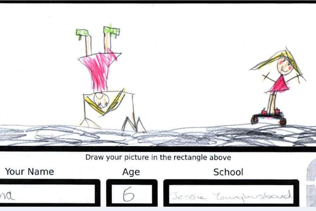 A six-year-oldschoolgirl named Emma, fromJessie Younghusband Primary School, won the Car Free campaign logo competition