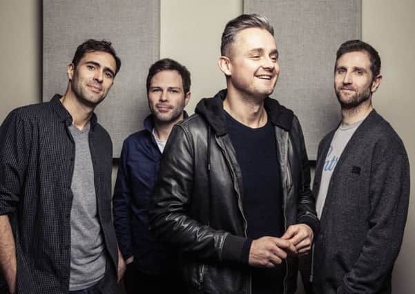 Tim Rice-Oxley (left) with Jesse Quin, Tom Chaplin and Richard Hughes. Picture by Alex Lake