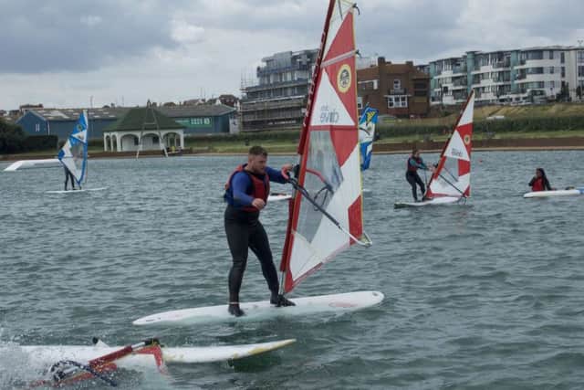 Windsurfing is part of the programme, thanks to Neilson Watersports