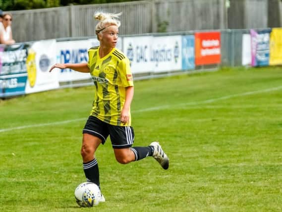 Rebecca Carter grabbed a double for Crawley Wasps' in their demolition of Chichester City. Picture by Ben Davidson Photography