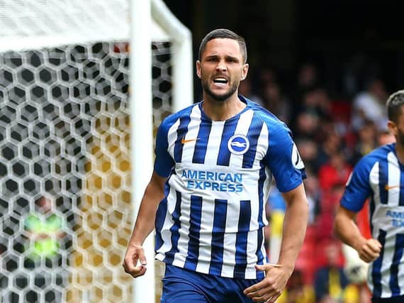 Brighton & Hove Albion's Florin Andone. Picture courtesy of Getty Images