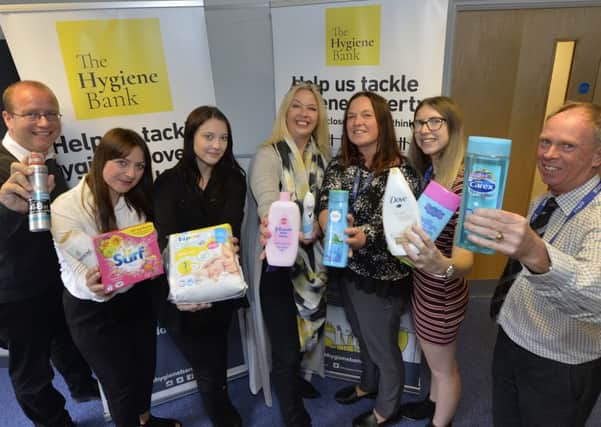 Staff at Ansvar Insurance have set up 'The Hygiene Bank' (Photo by Jon Rigby)