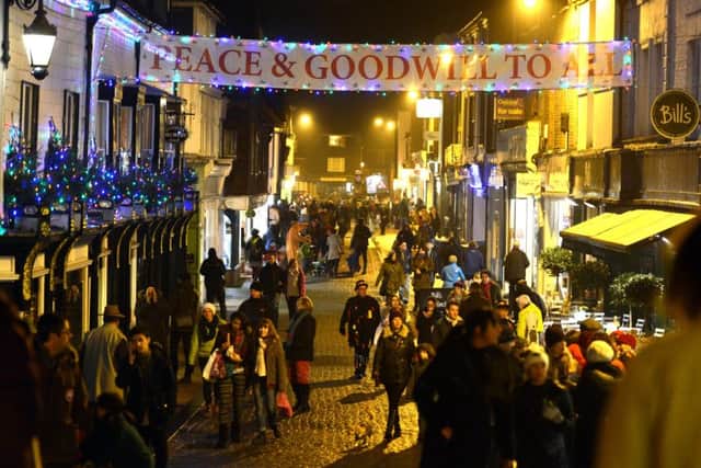 Christmas late night shopping in Lewes. Picture: Peter Cripps