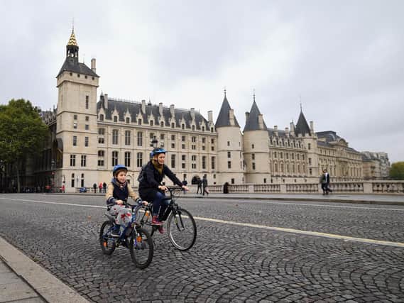 Car free day in France. Photo: ERIC FEFERBERG/AFP/Getty Images