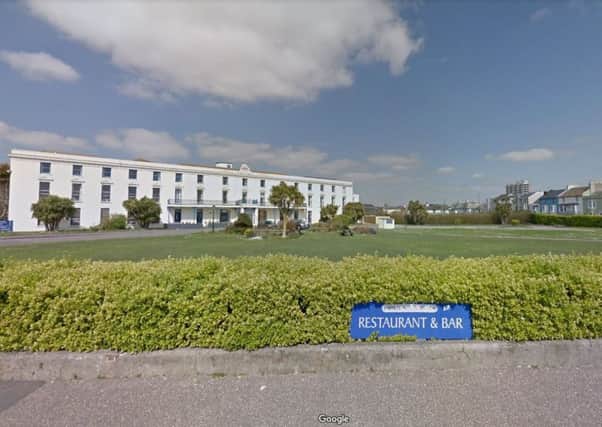 Plans for homes to the right of the Royal Norfolk Hotel where the overgrown vegitation is have been refused by Arun District Council (photo from Google Maps Street View)