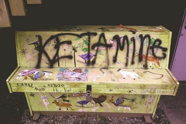 A street piano made by children at Southwater's Castlewood Primary School was damaged SUS-190909-114150001