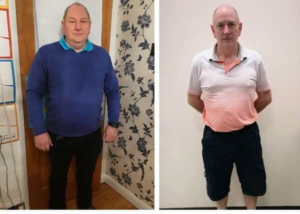 Adrian Rockall from Horsham before and after losing weight SUS-190909-145848001