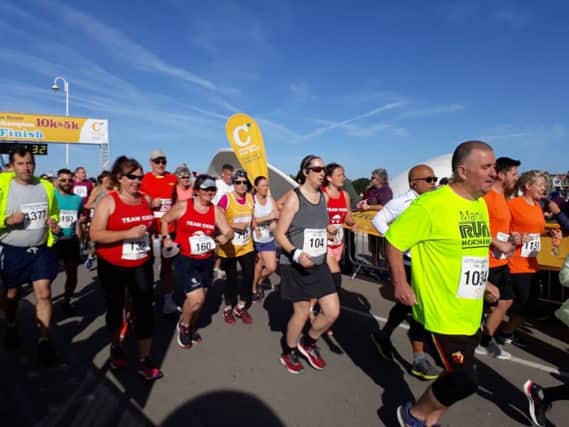 At the start of the Littlehampton 5k and 10k SUS-191009-122140001