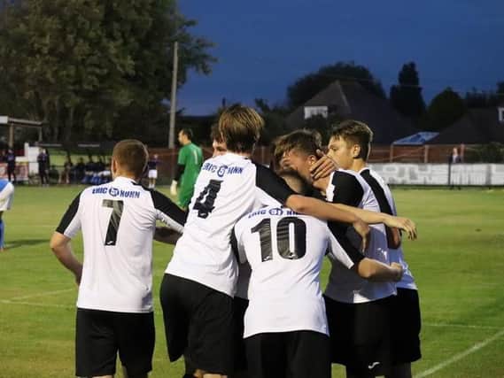 Pagham celebrate, but weren't so happy by the end / Picture by Roger Smith