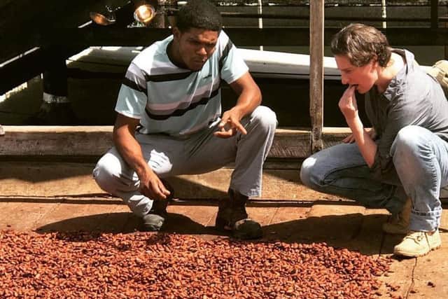 Sophie visits Rancho Quemado in South Trinidad and checks the drying with Mar