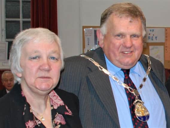 Councillor Valerie Marshall with her husband Simon Marshall