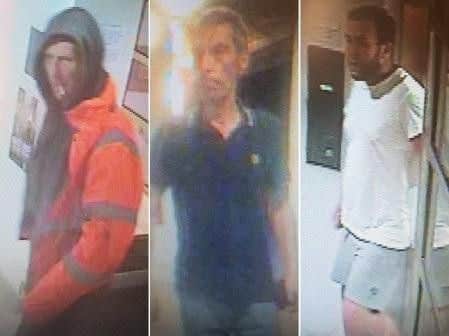 Police would like to speak to these men. Picture: Sussex Police