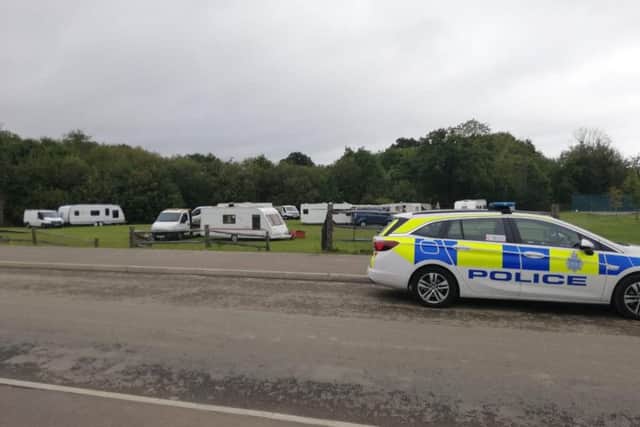 Travellers have moved into Crawley