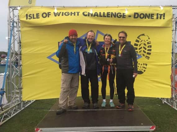 Alistair Gibson and friends on their Isle of Wight challenge