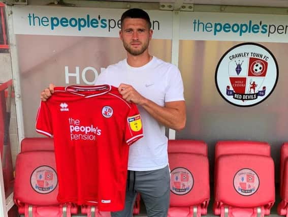 Jamie Sendles-White is looking to kick start his career at Crawley, where he has just made his first football league appearance in nearly three years in yesterdays 1-0 win over Mansfield Town