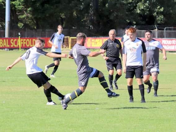Action from the first (and only) half of the Pagham-Wick game / Picture by Roger Smith