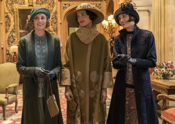 Laura Carmichael, Elizabeth McGovern and Michelle Dockery in Downton Abbey