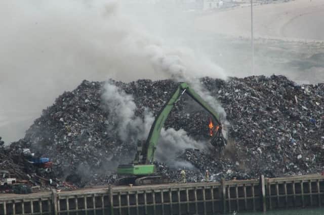 The blaze at H. Ripley scrapyard in Newhaven