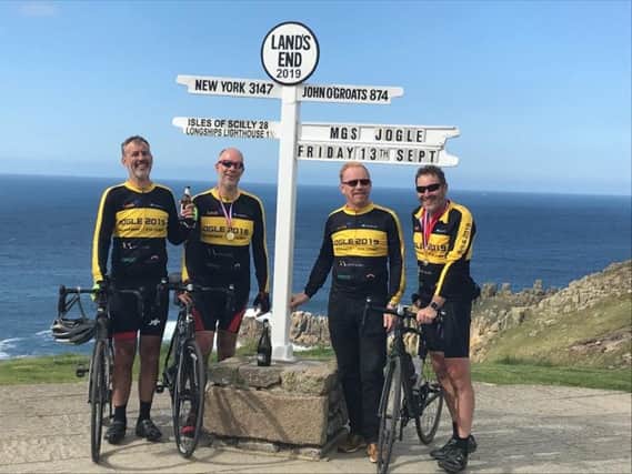 Supported by Alex Schlich, whose company Yellowstone Advisory Services sponsored the event, Richard Bounds, John King and Sam Walker, schoolfriends between 1981 and 1986, set off on Monday, September 2 and arrived back on Friday, September 13