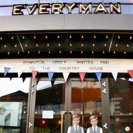 Zac and Oliver Barker from Ashington in front of the Everyman cinema ahead of the screening of the Downton Abbey film SUS-190917-133710001