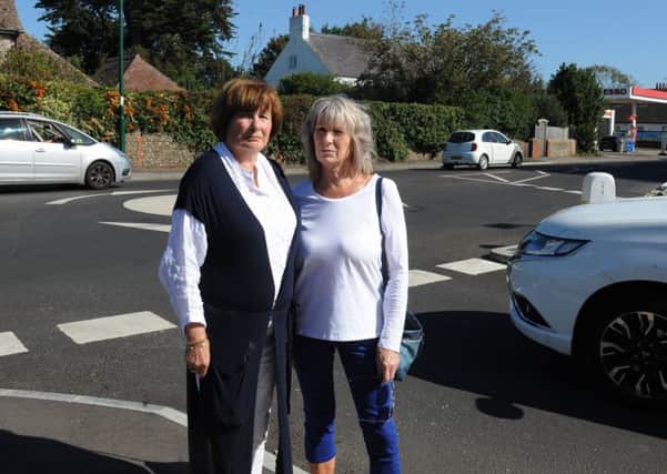 ks190515-5 Felpham Roundabout  phot kate
Councillors Elaine Stainton, left, and Gill Madeley by the new road layout in Felpham.ks190515-5 SUS-190917-184830008