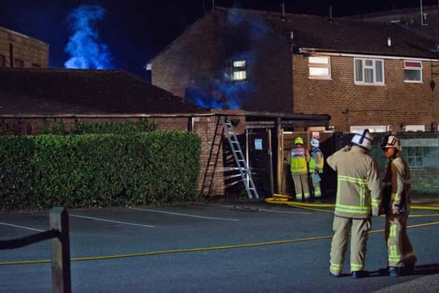 Fire crews at the scene in Horsham. Photo by Eddie Howland