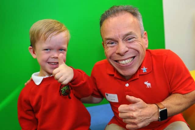 Henry Ansell, aged 6, also has dwarfism and his family are involved in Warwick Davis' charity, Little People UK.