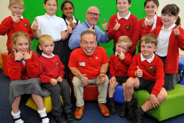 Warwick Davis hosted a special assembly at Northlands Wood Primary Academy.