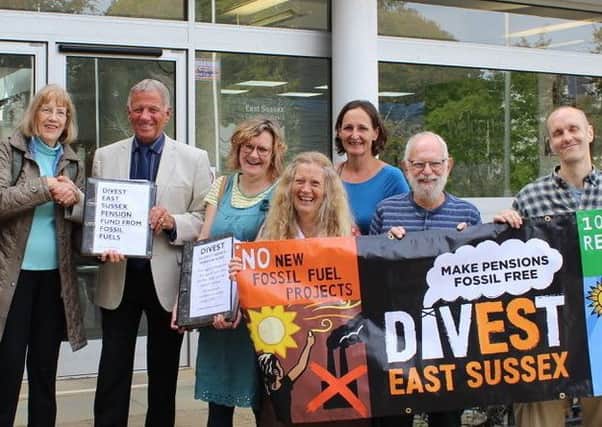 Divest East Sussex's petition handed in at County Hall