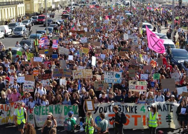 The Global Climate Strike march in Brighton SUS-190920-114941001