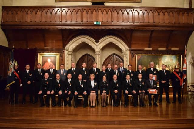 West Sussex Fire and Rescue medal winners at the awards ceremony