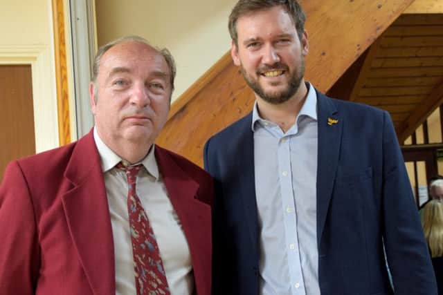 Norman Baker former MP for Lewes and Lib Dem prospective parliamentary candidate Oli Henman